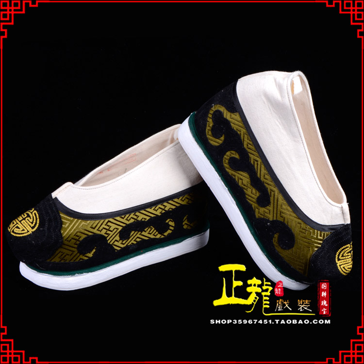 唐河戏鞋方口鞋老生鞋老旦鞋三义斋纸底内高福字履