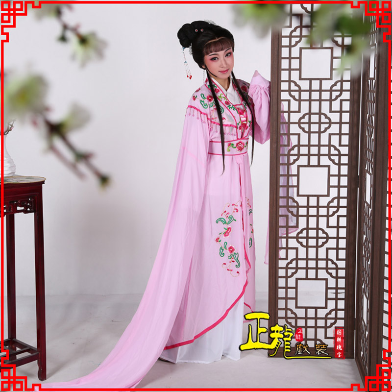 唐河花旦黄梅戏服古装戏服水袖戏剧假云肩长披