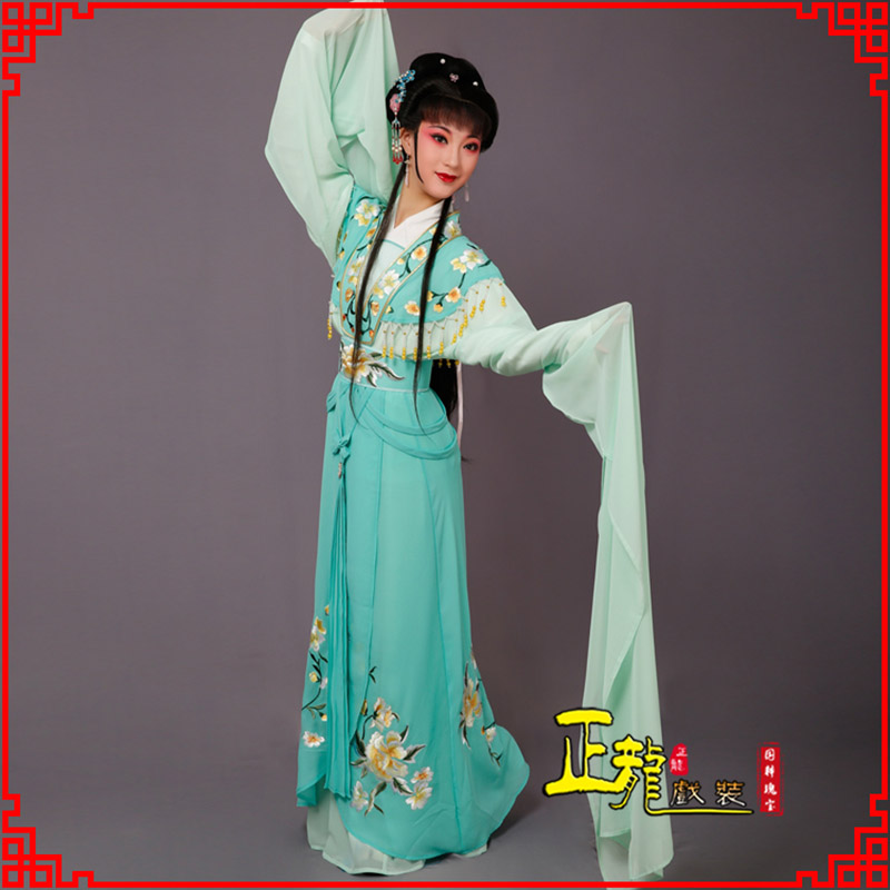 唐河青衣水袖戏服演出服 云肩花旦衣