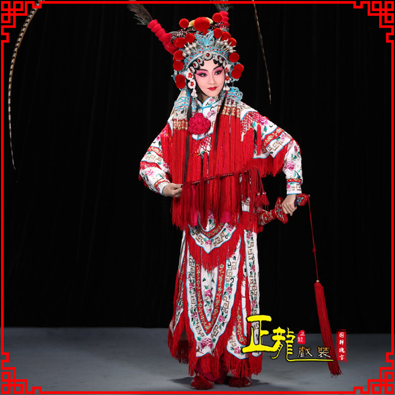 唐河刀马旦改容战父 软绉镶边女改良靠